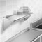 GRIDMANN NSF Stainless Steel 18" Deep Kitchen Wall Mount Shelves for Commercial Restaurant Bar w/ Backsplash